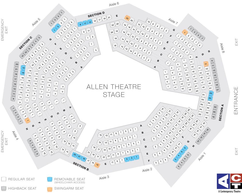 Act Theater Seattle Seating Chart