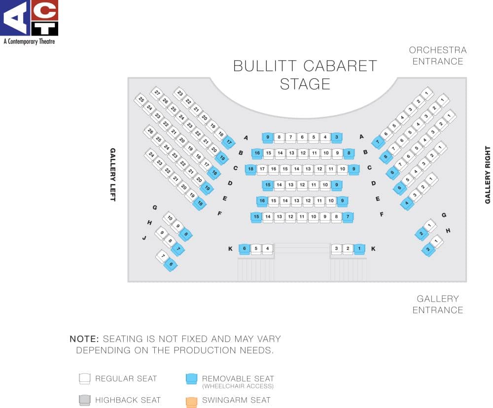 Act Theatre Seating Chart Seattle